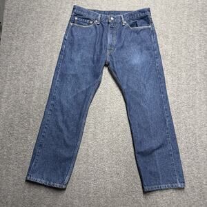 Levi's 505 Jeans Men's 36x29 Blue Denim Straight Leg Regular Fit Medium Wash